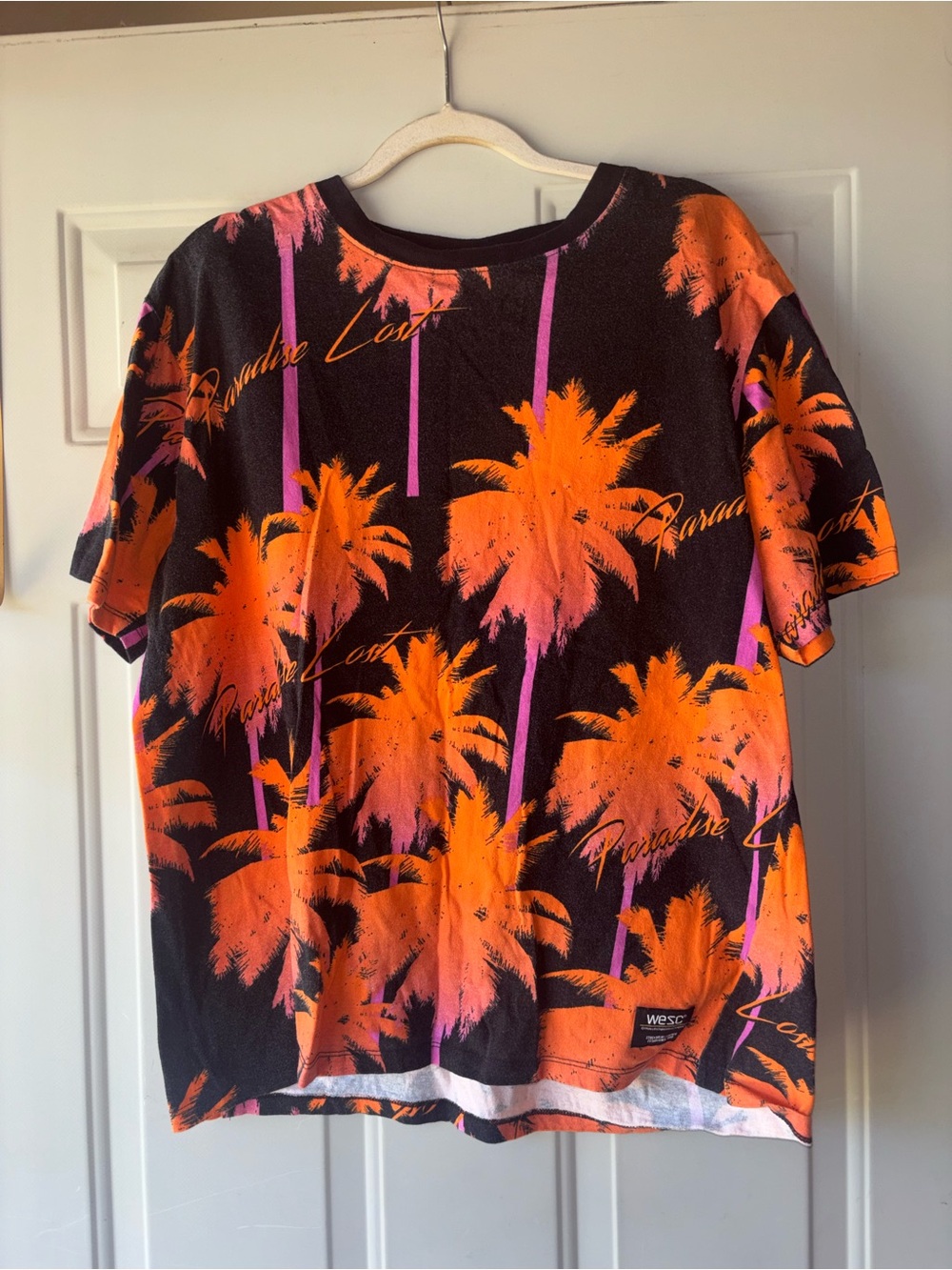 Wesc Paradise Lost palm tree tee size L